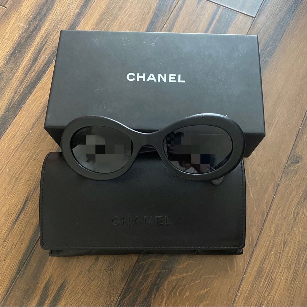Chanel leather sunglasses this is sample